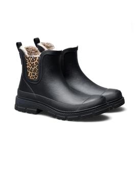 Botín Verbenas Lua Mate Animal Fur Mujer Negro