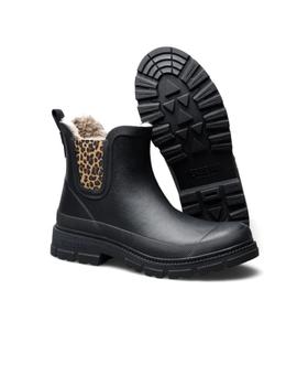 Botín Verbenas Lua Mate Animal Fur Mujer Negro