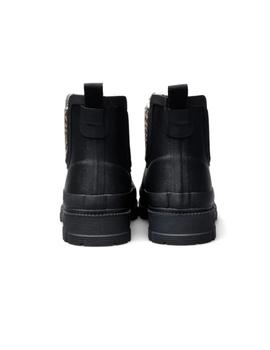 Botín Verbenas Lua Mate Animal Fur Mujer Negro