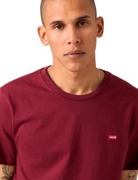 Camiseta Levis Red Original Hombre Granate