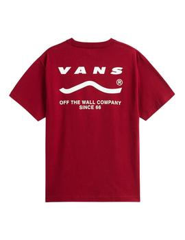 Camiseta Vans Determined Bordeaux Hombre Rojo