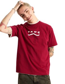 Camiseta Vans Determined Bordeaux Hombre Rojo