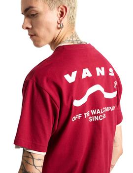 Camiseta Vans Determined Bordeaux Hombre Rojo
