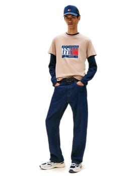 Camiseta Tommy Hilfiger Slim Hombre Taupe