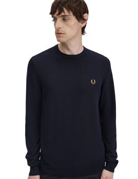 Sudadera Fred Perry Cuello Redondo Clásico Unisex Navy