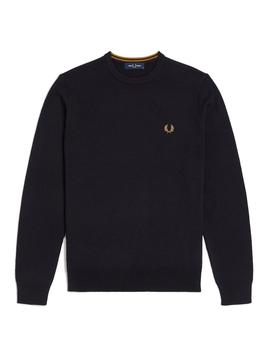 Sudadera Fred Perry Cuello Redondo Clásico Unisex Navy