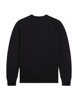 Sudadera Fred Perry Cuello Redondo Clásico Unisex Negro