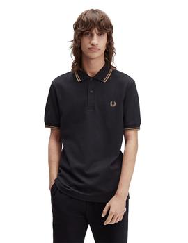 Polo Fred Perry Twin Tipped Hombre Negro
