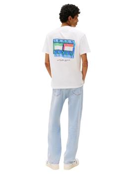 Camiseta Tommy Hilfiger Regular Hombre Blanca