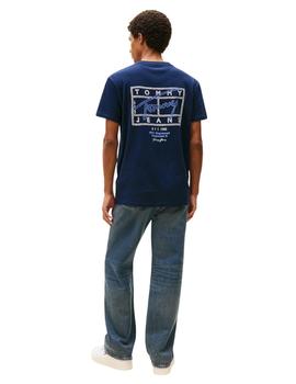 Camiseta Tommy Hilfiger Sing Spray Hombre Marino
