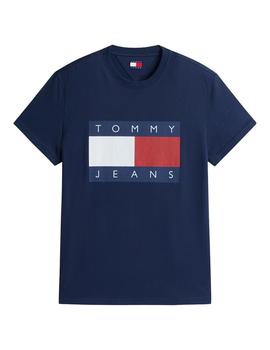 Camiseta Tommy Hilfiger Big Flag Hombre Marino