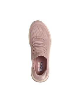 Zapatillas Skechers Bobs Squad Mujer Rosa