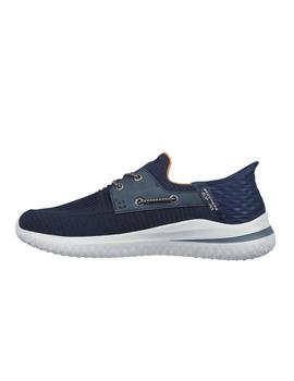 Zapatillas Skechers Delson Hombre Azul