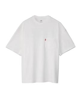 Camiseta Levis Half Sleeve Pocket Hombre Blanco